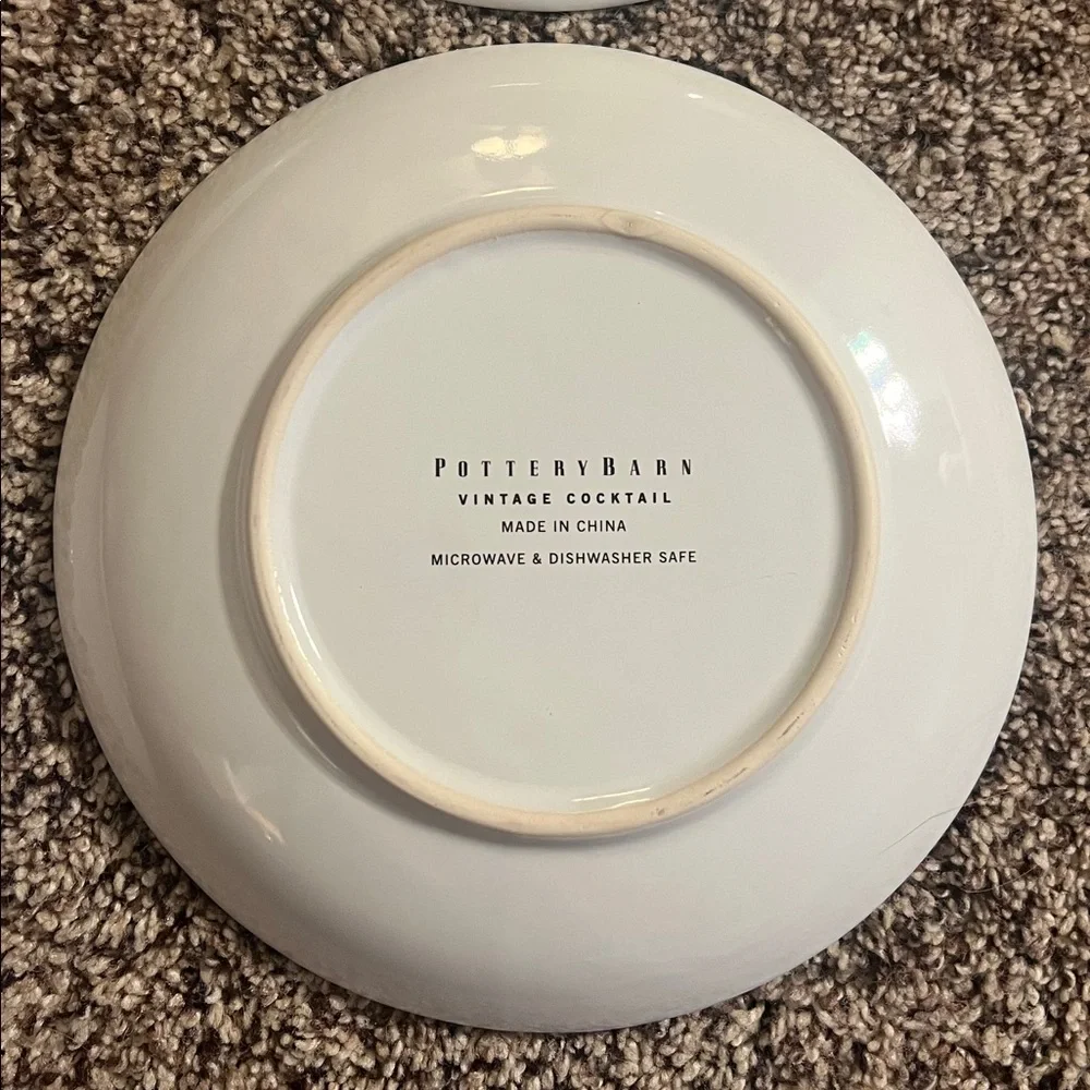 Pottery Barn Vintage Cocktail Plates